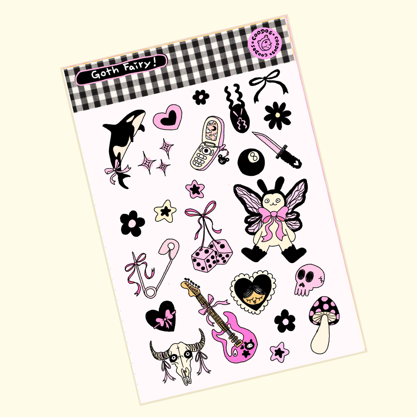 Goth Fairy Sticker Sheet