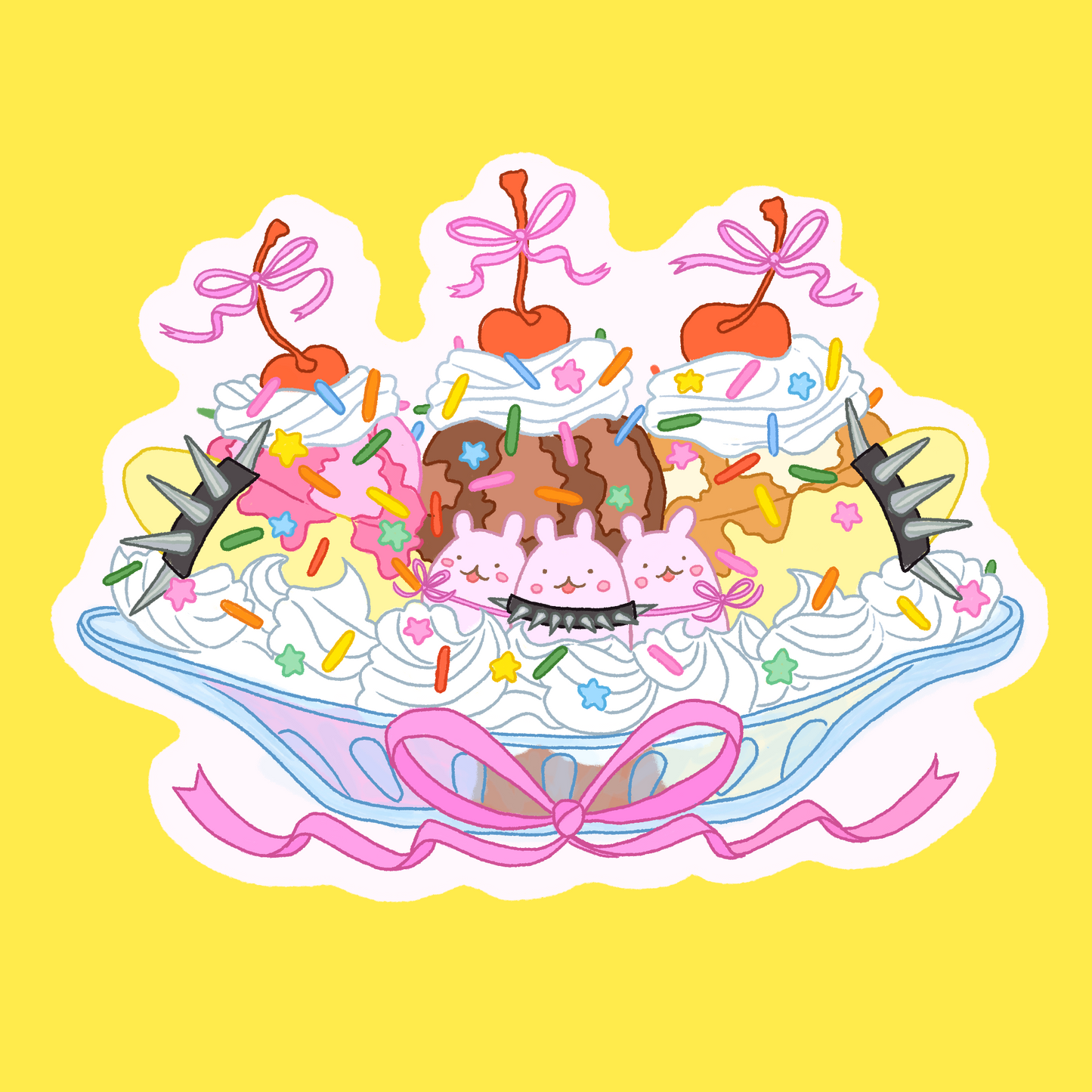 Punk Banana Split Sticker