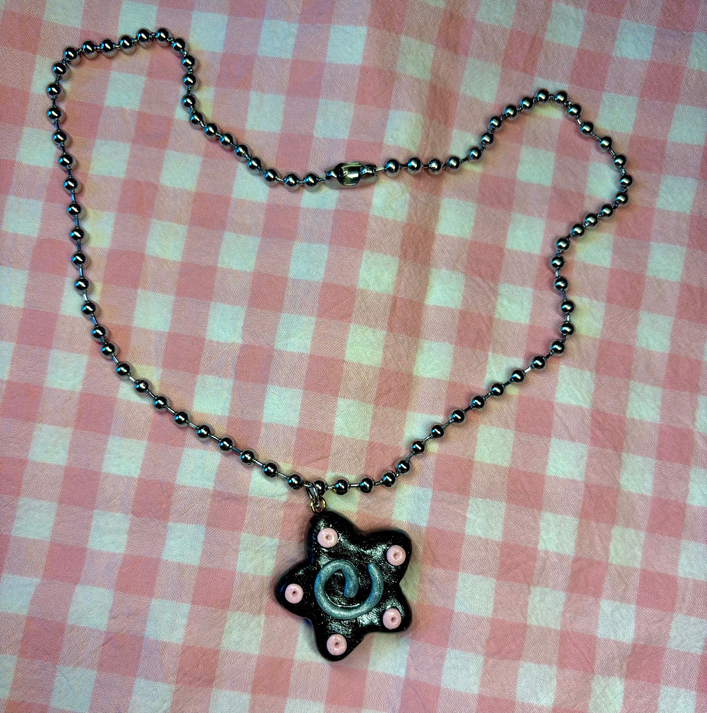 Black Star Charm Necklace