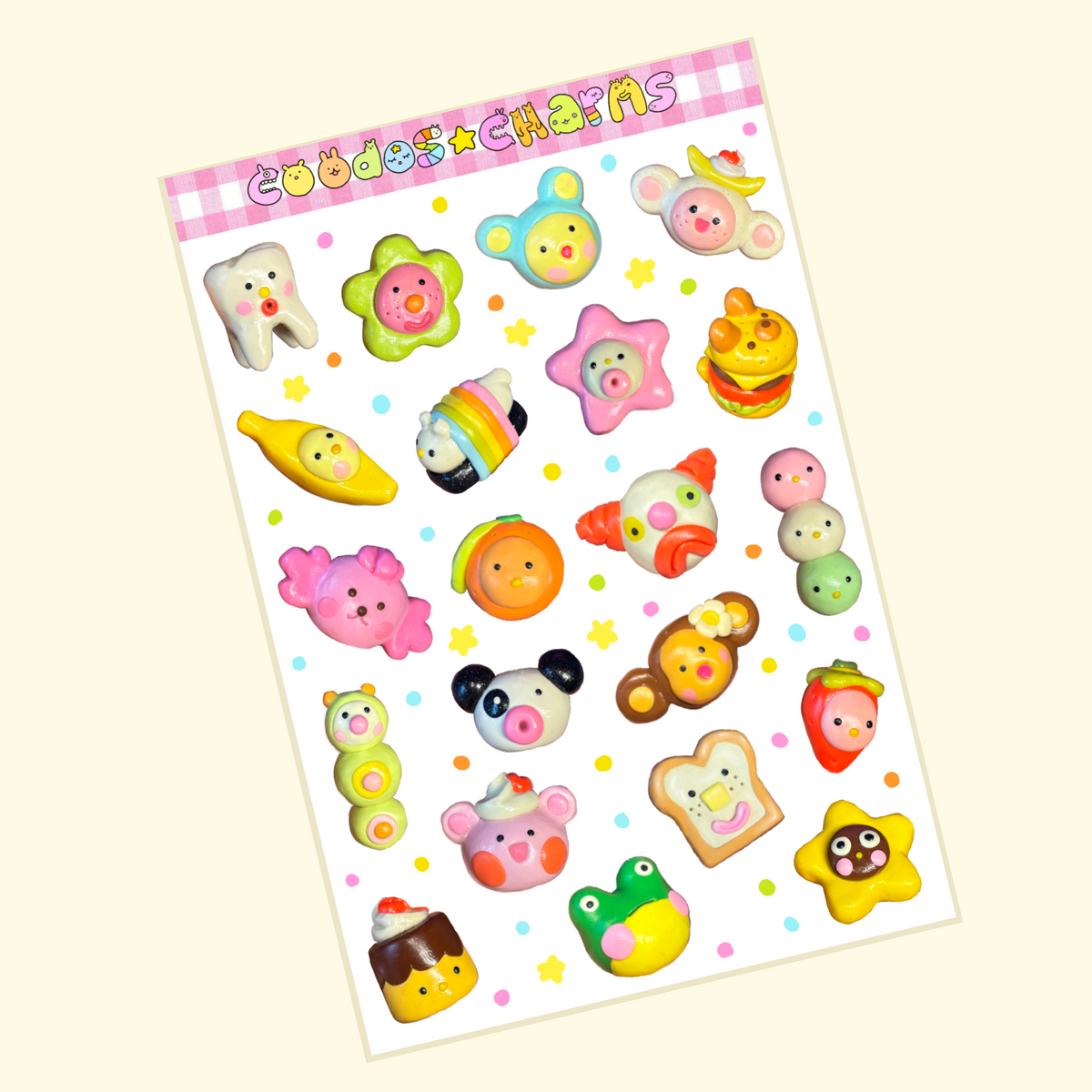 Clay Charms Sticker Sheet