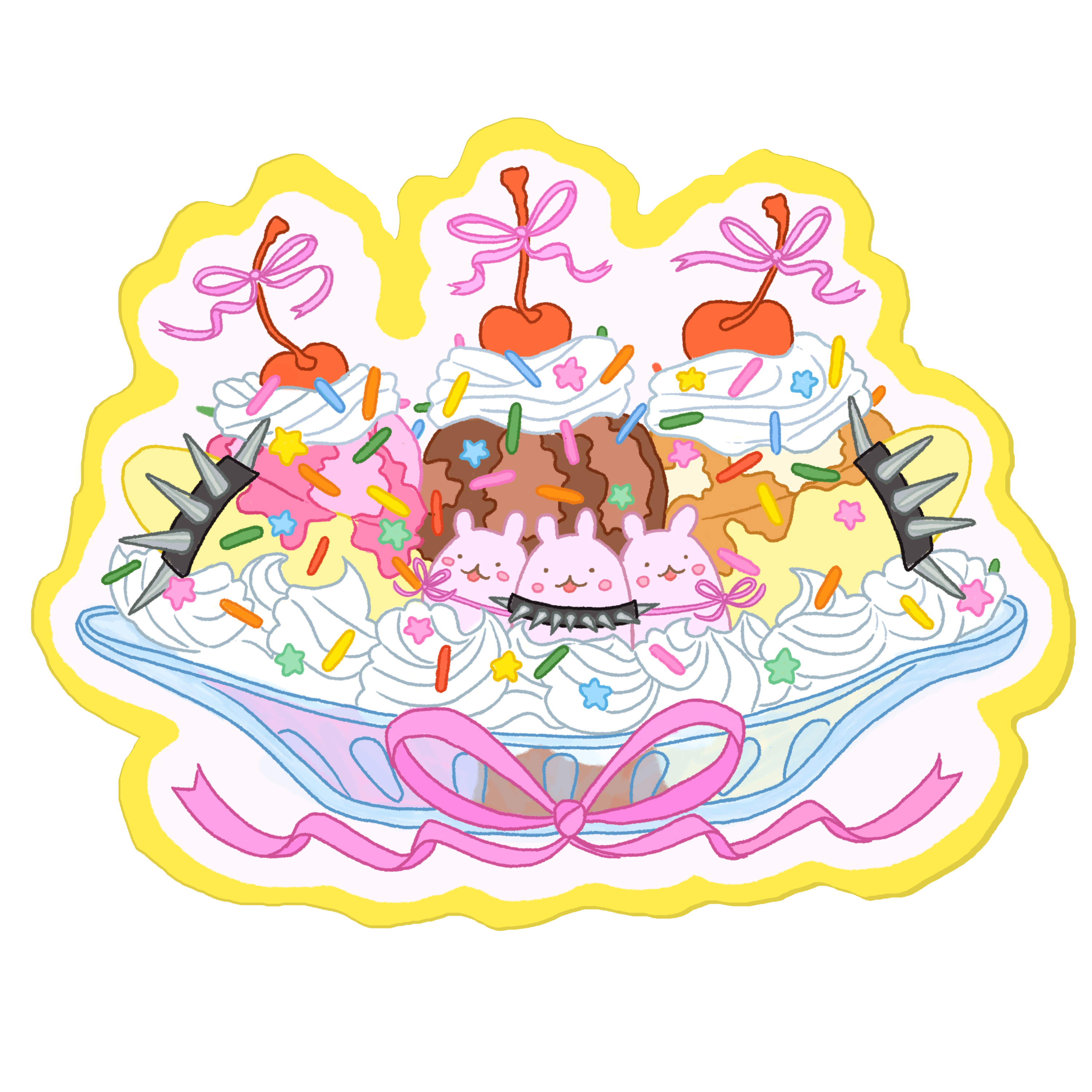 Punk Banana Split Sticker